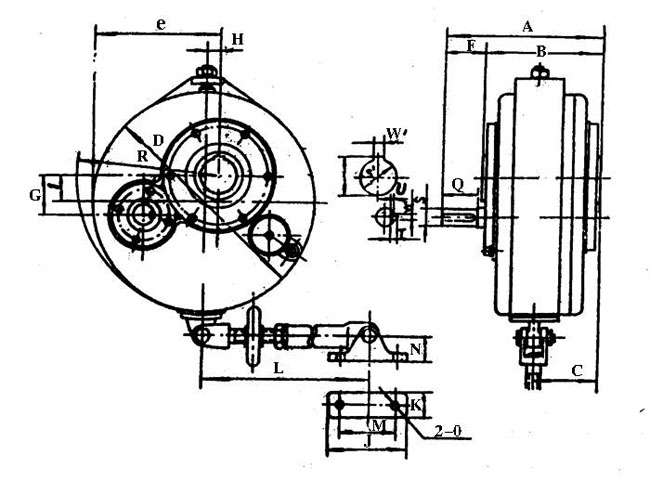 日本S30軸裝式減速器外形及安裝尺寸